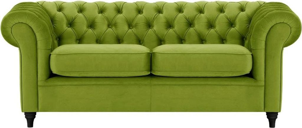 Dreisitzer-Sofa Chesterfield-Velluto 9-black