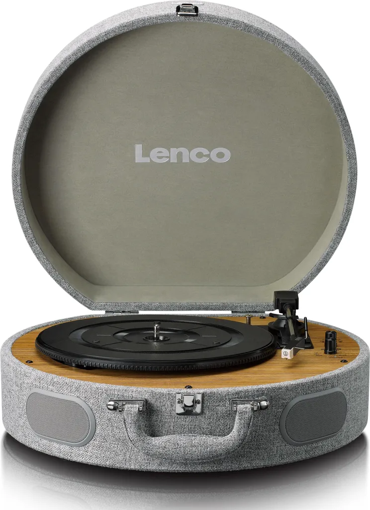 Tourne-disque Bluetooth Lenco LS-66GY avec Cellule Audio-Technica Grise