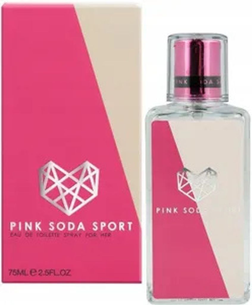 Pink Soda Sport + Eau de Toilette für Damen 75ml frischer Duft Minze Zitrone Jasmin Seerose brauner Zucker langanhaltend elegant