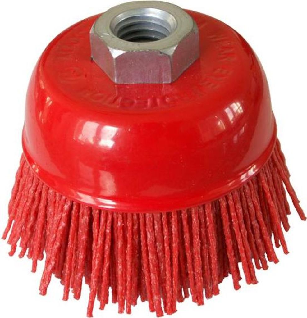 Ø 100 mm spazzola a tazza in nylon con filetto M14