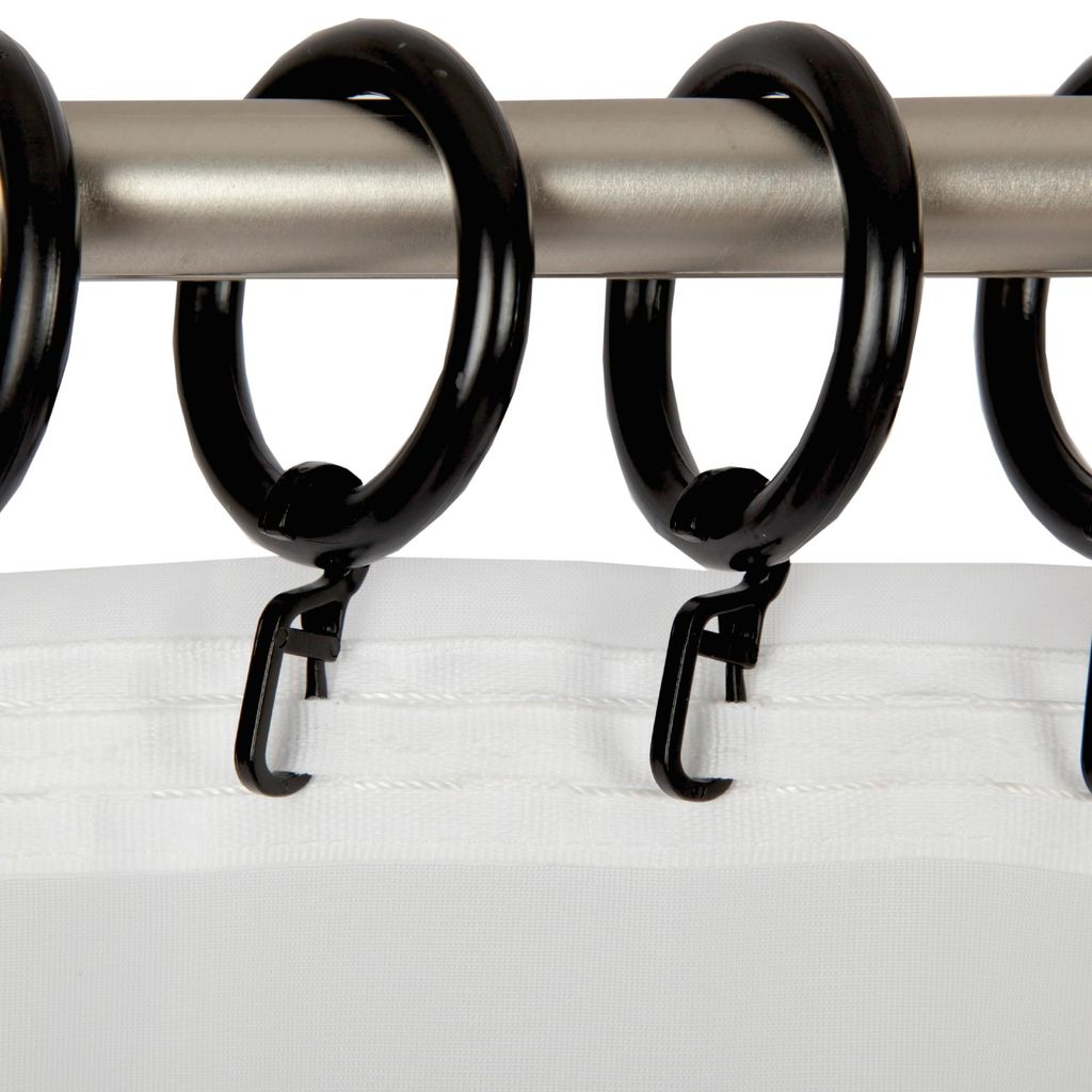 Kroužky s háčkem, černá barva, průměr 40 mm, pro závěsné Obrázek produktu 