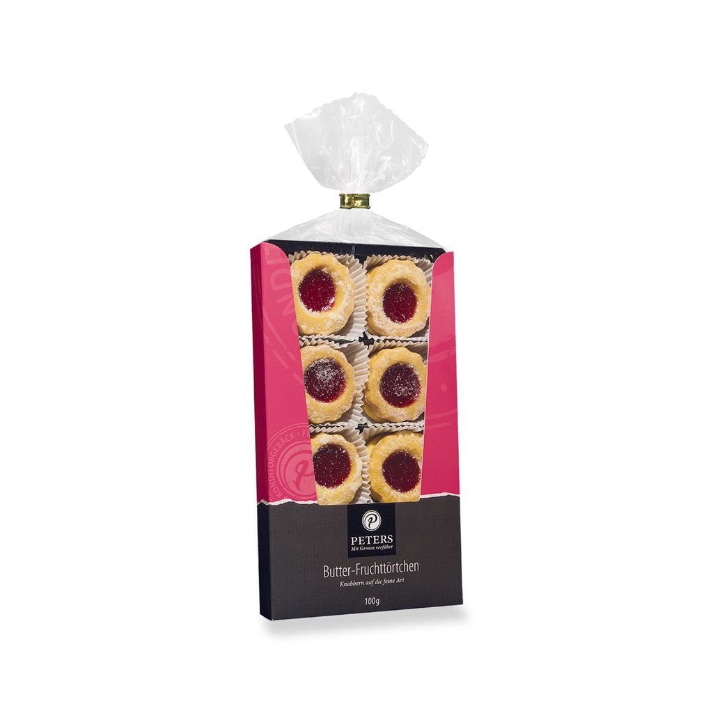 Peters Butter Fruchttörtchen knusprig mit Mehrfruchtkonfitüre 100g