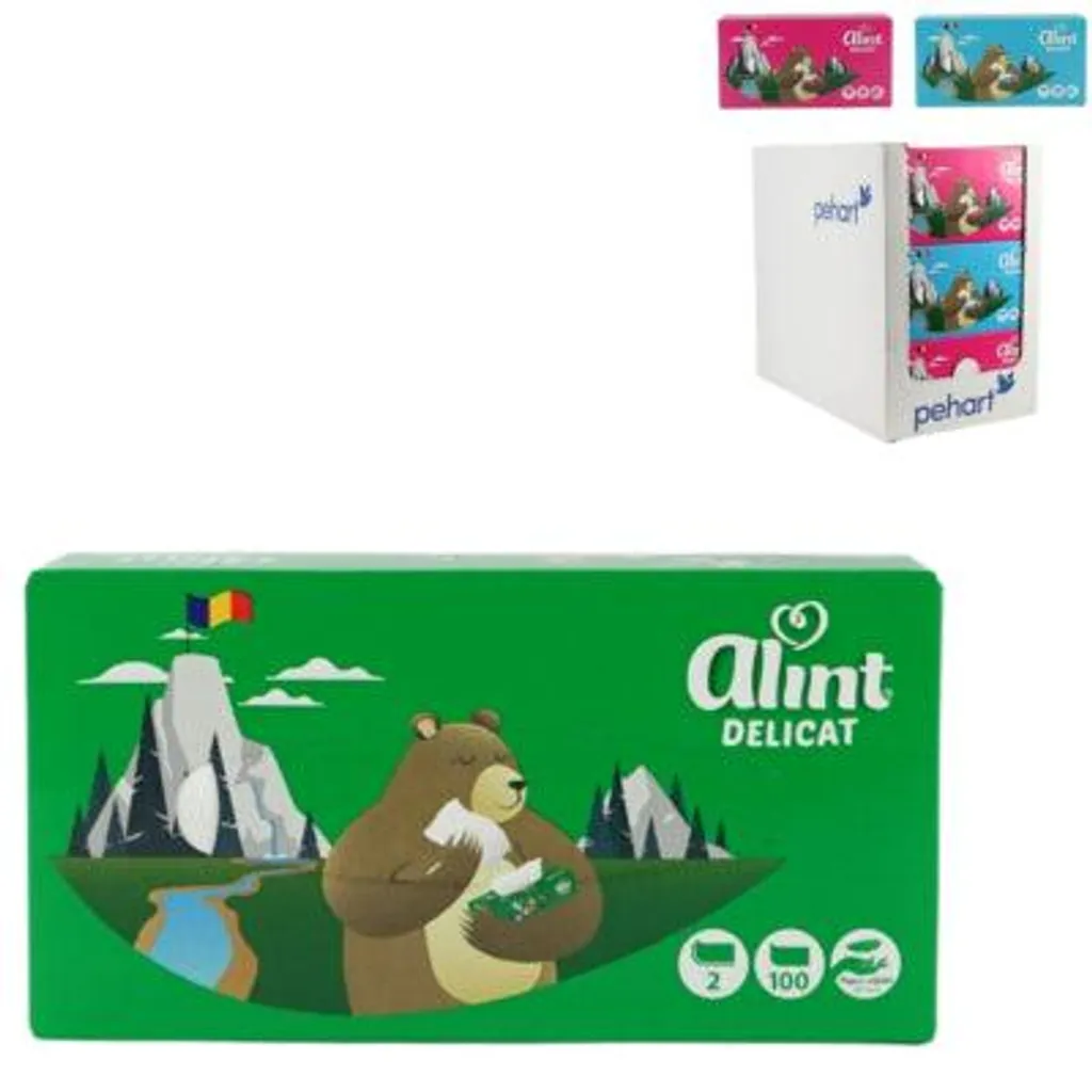 Boîte de mouchoirs en papier double épaisseur - Lot de 2100 feuilles Alint