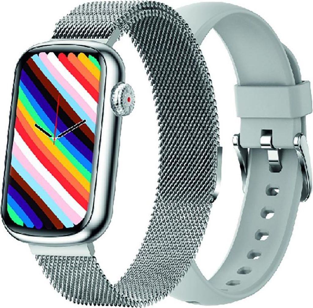Smarty 2.0 SW032B Smartwatch Uhr Unisex Edelstahl grau Produktbild 