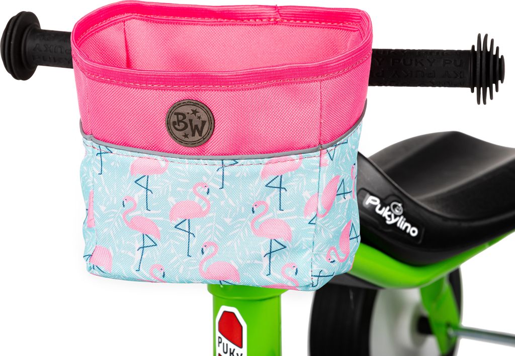 BAMBINIWELT Lenkerkorb für Kinder Lenkertasche kompatibel mit Pukylino Wutsch Fitsch Puky OFFEN für Dreirad Laufrad Rutschfahrzeuge (Modell 25)