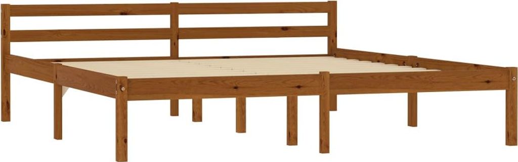 vidaXL Postel z masivu Honey Brown Pine 160x200 cm Obrázek produktu 