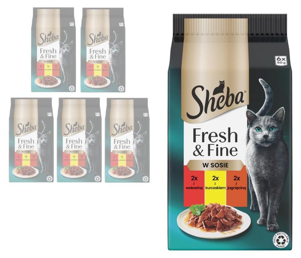 Sheba Fresh&Fine 36x50g Nassfutter für Katzen in Soße mit Produktbild 