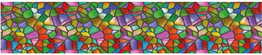 Sichtschutzfolie – Mehrfarbiges Buntglas – Aufkleber für Fenster und Duschtüren – 40 x 200 cm