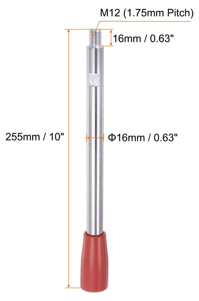 Klemmen Handgriffe M12 Gewinde 255mm (10") L?nge Chrom Beschichtete Drehbare Kurbel Handgriff Griffe Handwheel Schraube Stiel fš¹r Drehmaschine