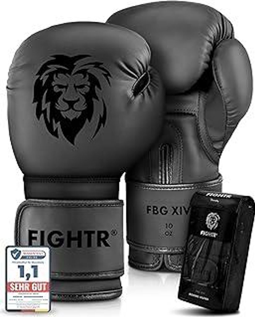 FIGHTRBoxhandschuhe - Maximaler Schutz & Stabilität | Box Handschuhe für Boxen, MMA, Muay Thai & Kickboxen | Größen 8-16 oz, inkl. Tragetasche