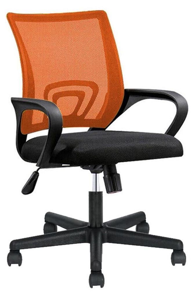 Armstoel bureaustoel in verschillende kleuren - oranje Productafbeelding 