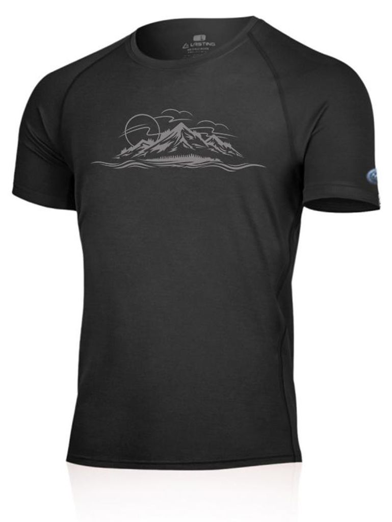 LIVIO Merino Herren-T-Shirt mit Aufdruck