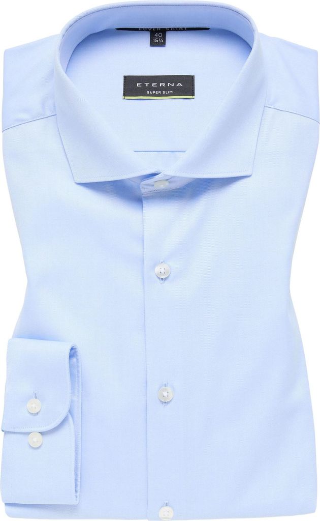 Eterna Herren Hemd Super Slim Fit 8817 Z182 Gr. 38 blau