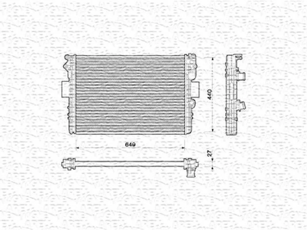 Radiateur de refroidissement moteur contre surchauffe Fiat Marea Iveco - 2