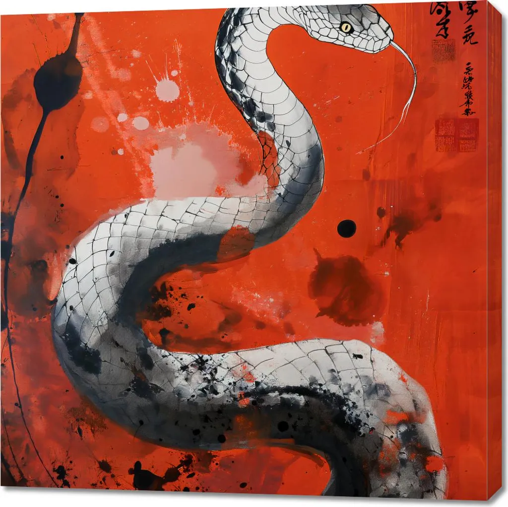 Grand Tableau 90x90 cm Souffle de Dragon : Habillez vos Murs Vides