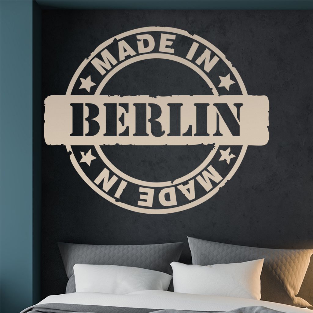 KIWISTAR Berlin - Old School Retro Logo Wandtattoo in 6 Größen - Wandaufkleber Wall Sticker - Dekoration, Küche, Wohnzimmer, Schlafzimmer, Badez...