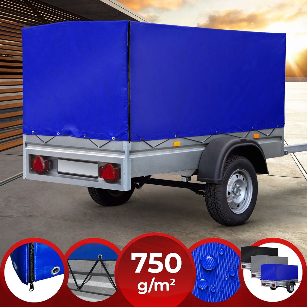 BLACK+DECKER Anhängerplane 2x3m - Wasserdicht Mit 10 Ösen