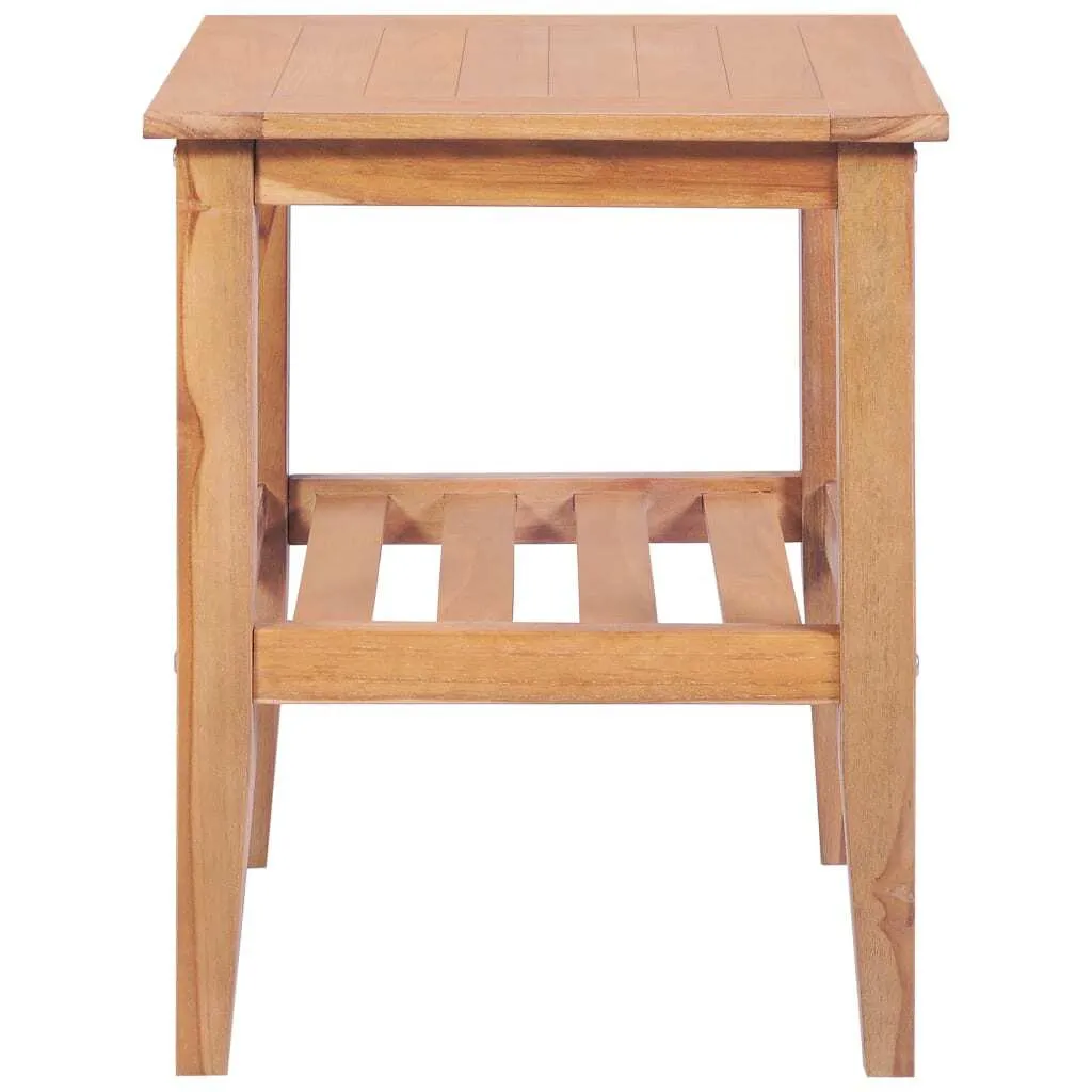 Tavolino Quadrato 40x40x50 cm Teak Massiccio | The Living Store Online - 3