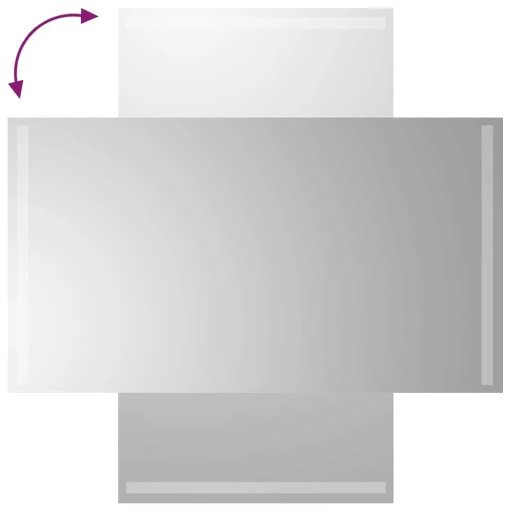 Specchio da bagno a LED 50x90 cm - 4