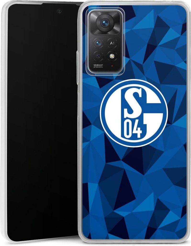 DeinDesign Slim Hülle für Xiaomi Redmi Note 11 Pro 5G Silikon Case Ultra Dünn Handyhülle Camouflage FC Schalke 04 Muster
