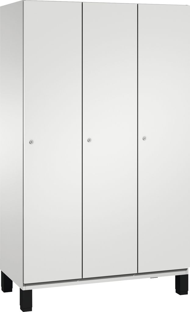 Fächerschrank, 1x3 Fächer, Abt. B 400 mm, Selbstbelüftungskonzept, BxTxH 1200x525x1980 mm, RAL 7035