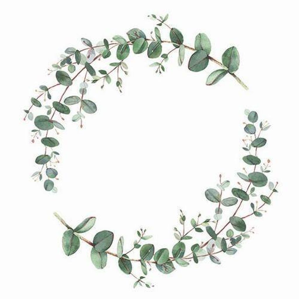 20 Servietten Eucalyptus Branch white - Kranz mit Produktbild 