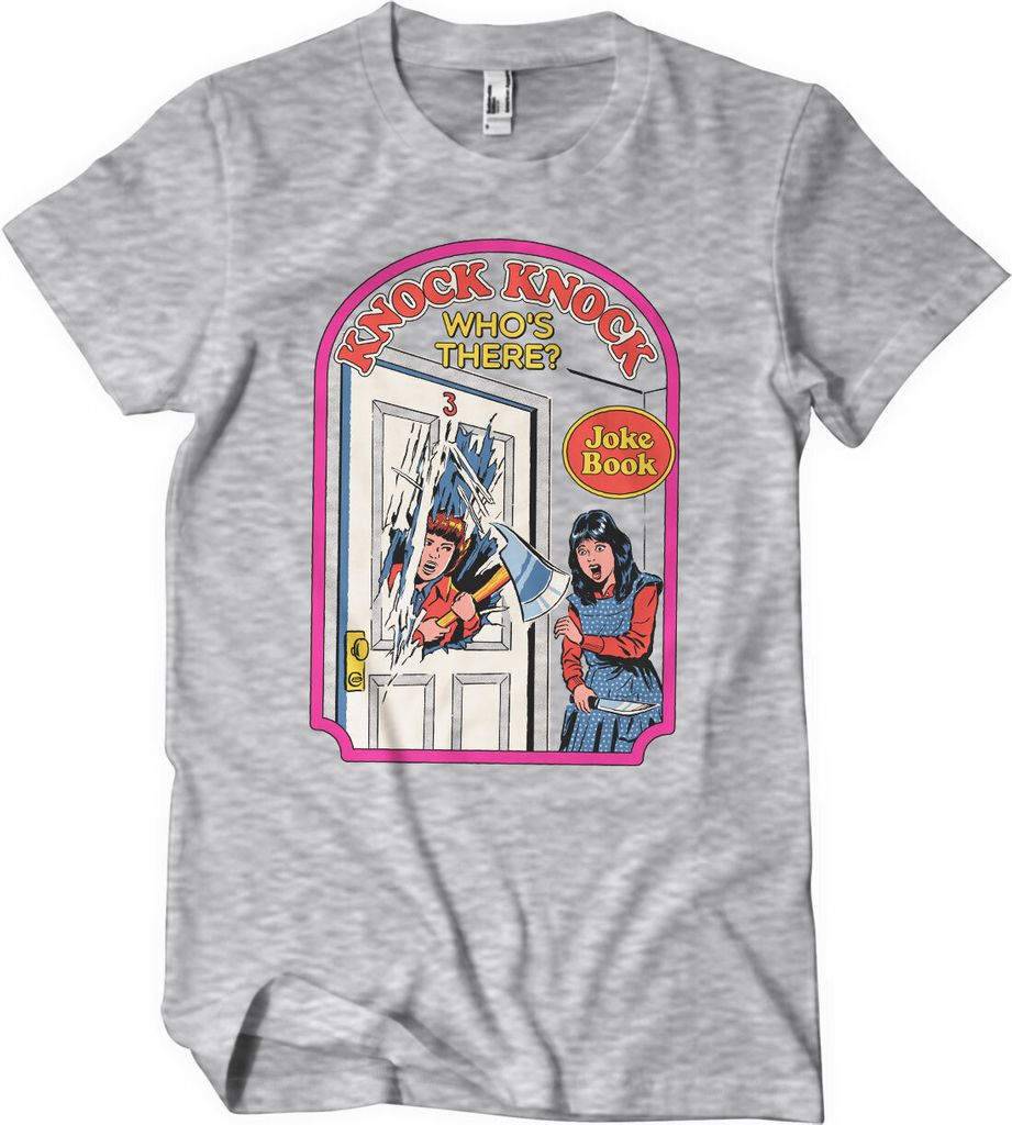 Knock Knock Who's There T-Shirt - X-Large - HeatherGrey