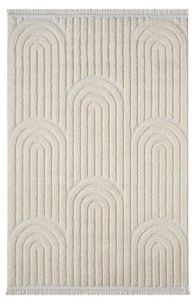 Tapis de chambre rectangulaire crème Janeiro pour une ambiance zen cosy