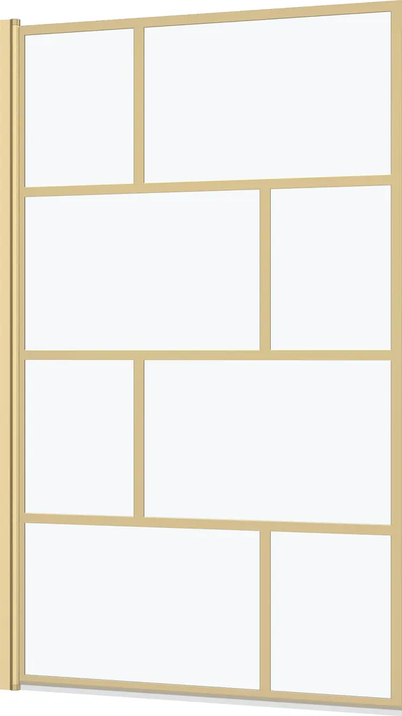 Pare-baignoire rabattable 80x140cm pour douche en baignoire design Or