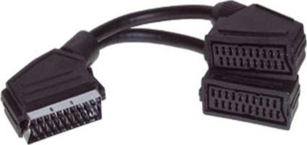 Scart-Verteiler, vollverschaltet, Kabelvers. 0,2m Produktbild 1