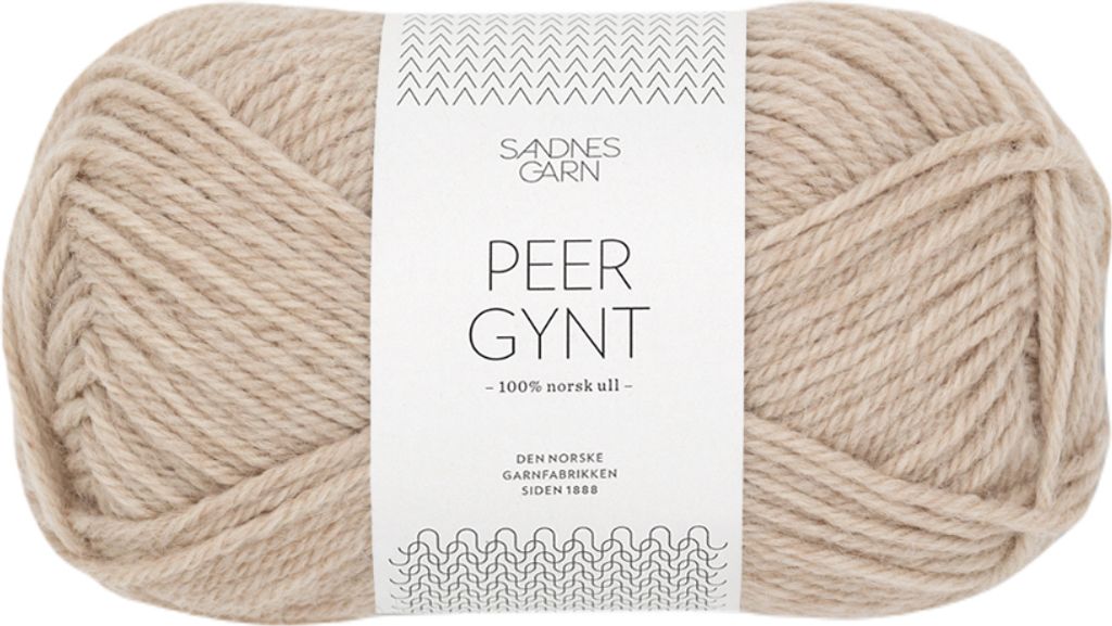 Sandnes Peer Gynt 50g - 100% Schurwolle Hellbeige meliert Produktbild 