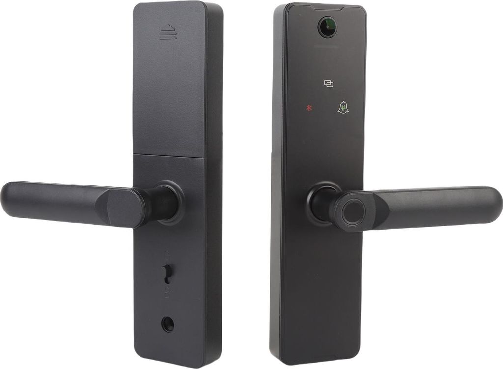 Intelligentes Türschloss mit HD-Kamera 6 in 1 Passwort IC-Karte Schlüssel APP Entsperren Tastatur Fingerabdruck-Türschloss Biometrischer Türgri...