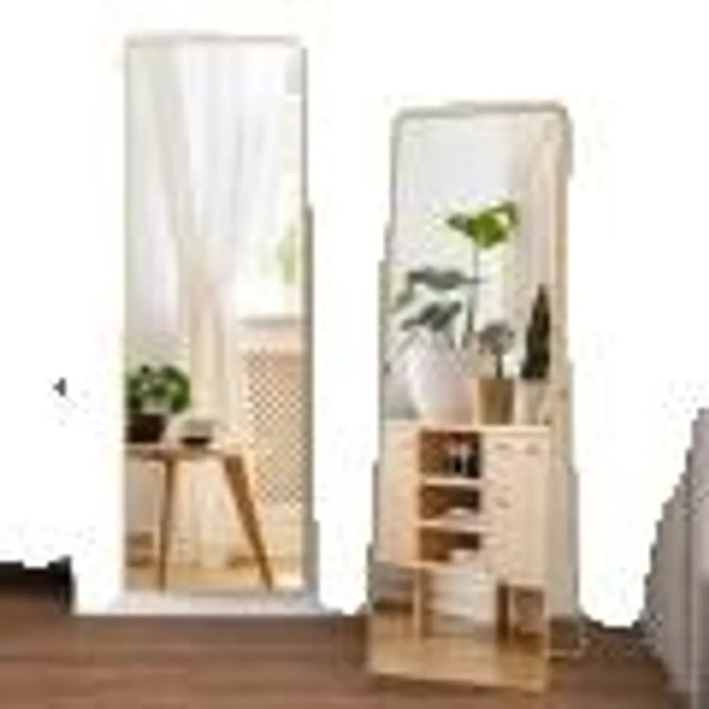 Miroir pleine longueur doré 177x77 cm avec cadre métallique moderne robuste