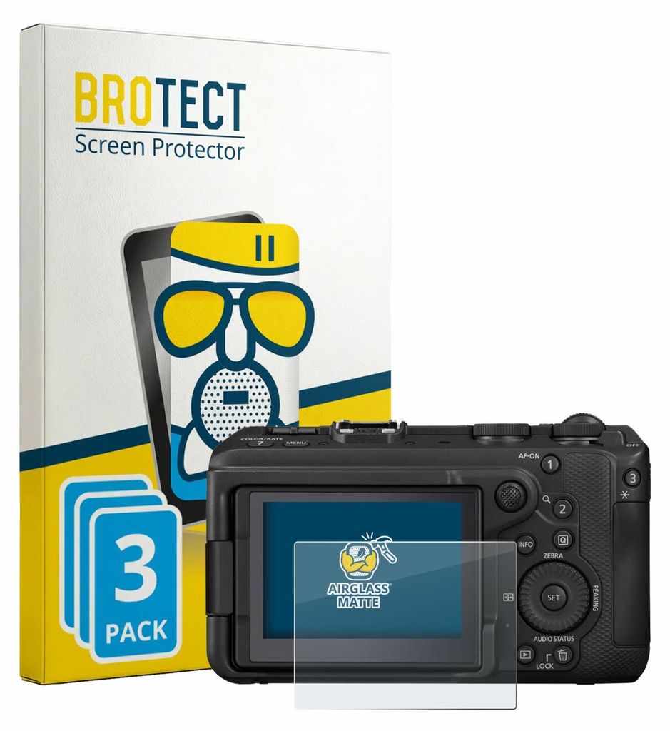3x BROTECT Entspiegelungs Schutzglas für Canon EOS R6 V Schutzfolie Panzer Folie Glas Display Schutz matt