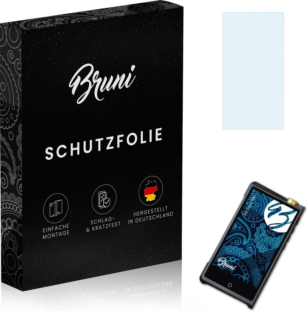 Bruni Basics-Clear 2x Schutzfolie kompatibel mit Cayin N8ii Folie