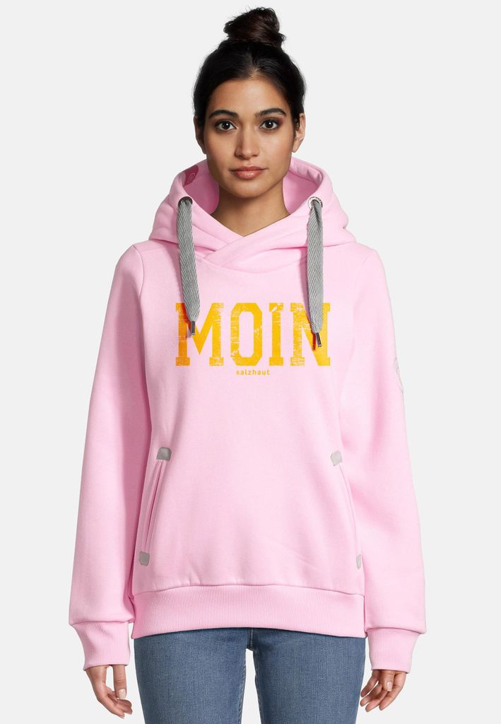 salzhaut Damen Hoodie SÜNN - MOIN XXL Kuscheliger Kapuzenpullover für Frauen – Maritimer Pullover mit Print & dicken Kordeln – Designed in Ha...