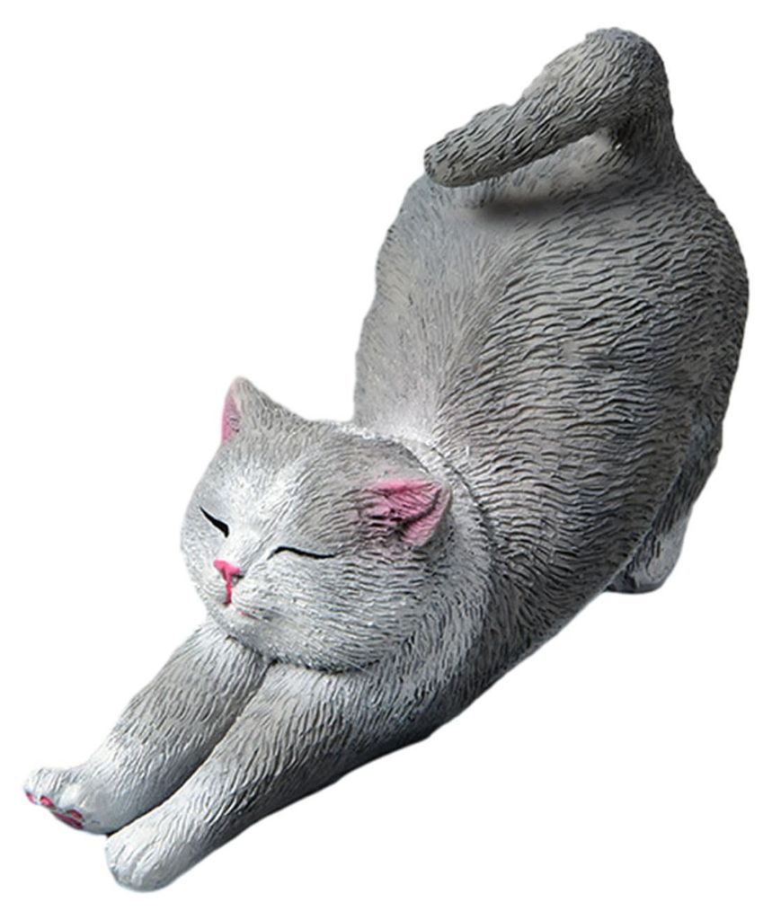 Mini-Katzenfiguren, niedliche Katzenstatue aus Kunstharz, kleine Kätzchenskulptur für die Dekoration von Regalen, Schreibtischen und mehr.
