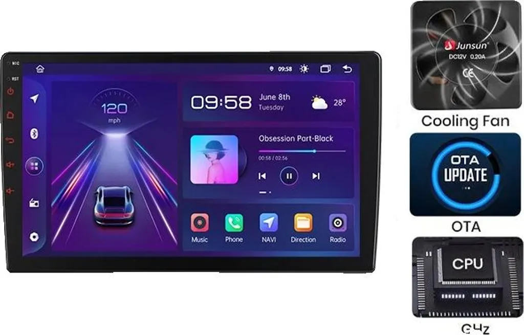 Système de Navigation GPS et Multimédia Autoradio 10 Pouces V1 Plus 4G