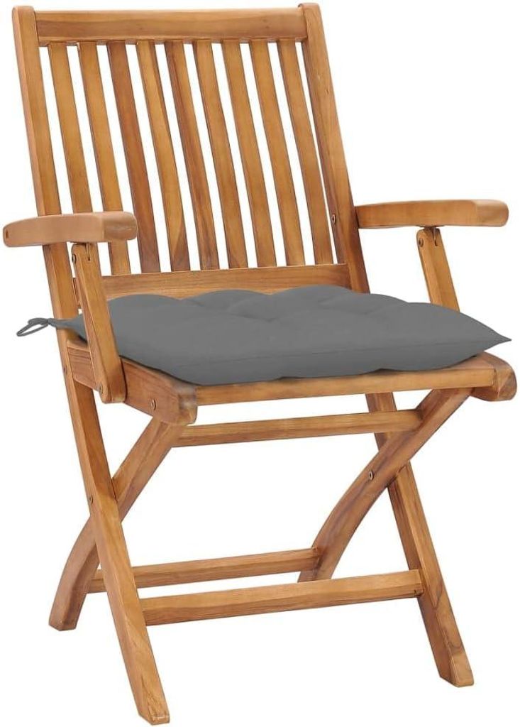 Set di 4 poltrone da giardino pieghevoli in teak con Immagine del prodotto 