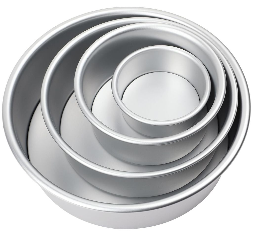 Molde redondo profesional de 4 piezas – Aluminio anodizado, Imagen del producto 