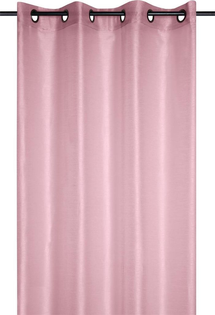 Dekoratívny záves s krúžkami LINWOOD ružový 140x260 cm Obrázok produktu 