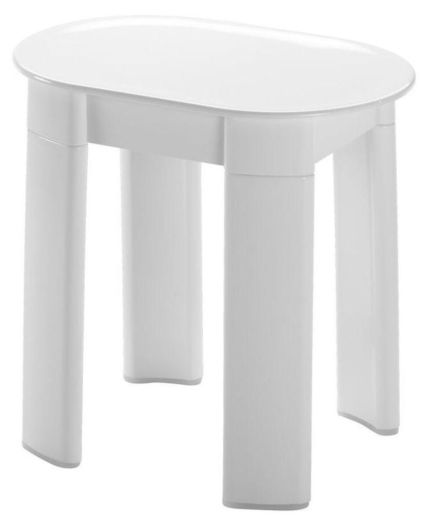 Gedy TETRA, taburete de baño, 42x41x27 cm, blanco Imagen del producto 