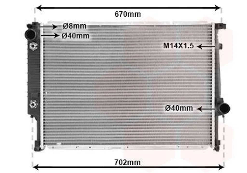 Radiateur de refroidissement pour BMW E34 E32 - Remplacement moteur 06002092