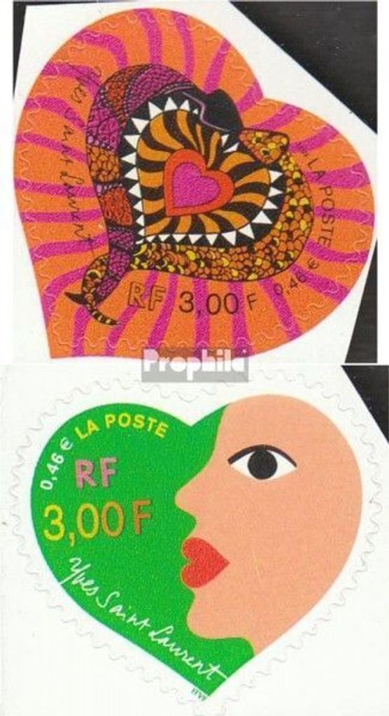 Briefmarken Frankreich 2000 Mi 3438-3439 (kompl.Ausg.) postfrisch Grußmarke