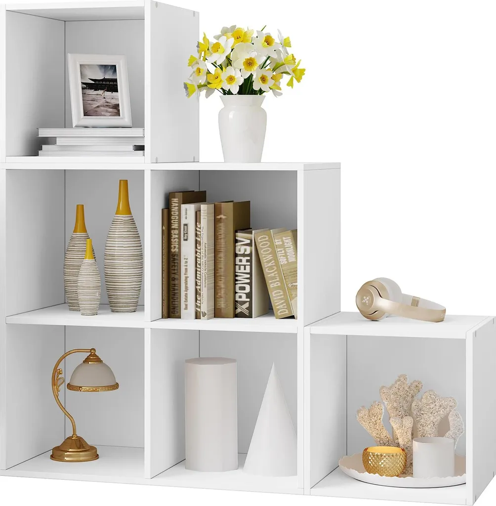 Bibliothèque gain de place 6 compartiments - Solution rangement chambre - 2