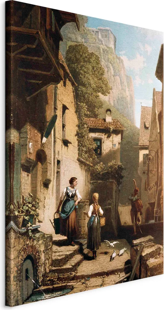 Quadro Moderno Im Dachstübchen Spitzweg 40x60 - Decorazione Parete TNT