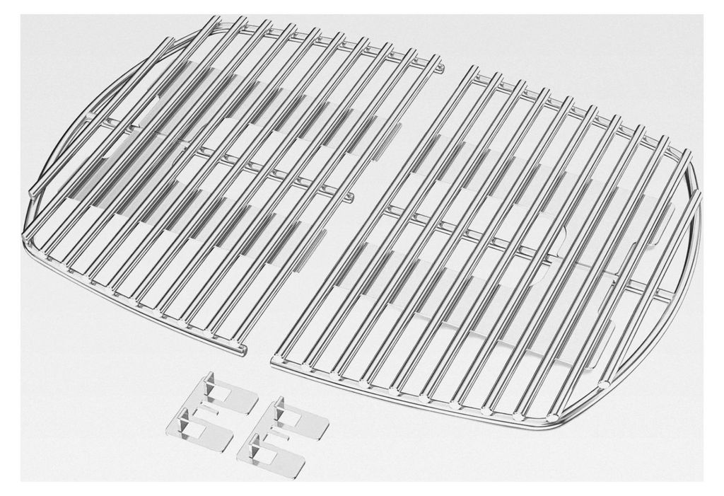 Edelstahl Grillrost Set für Weber Q1000 Q1200 Q1400 Gasgrills, Ersatz für Weber 7644