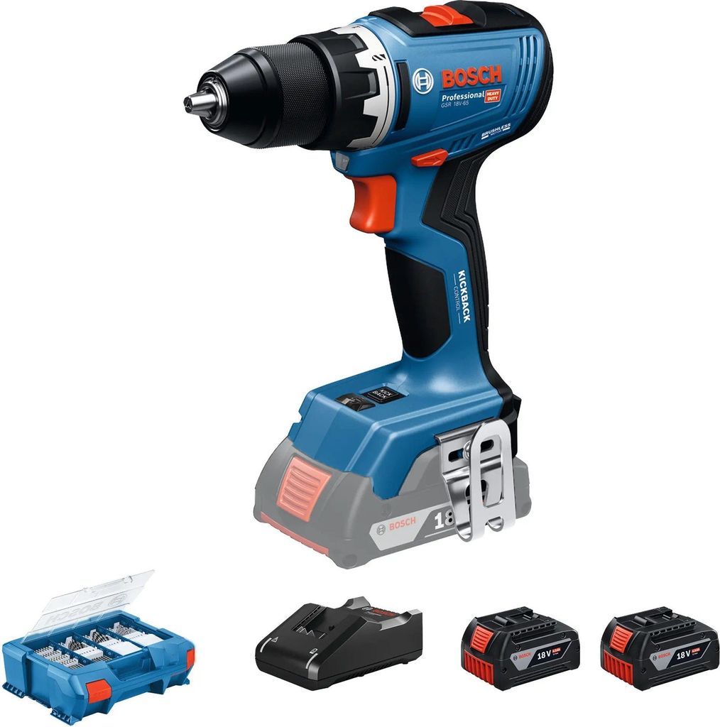 Perceuse-visseuse GSR 18V-65 2xPC4.0Ah L-Boxx 82pcs ACC Image du produit 