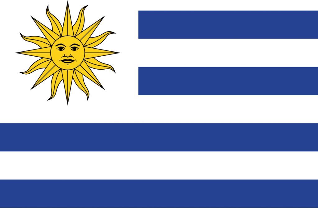 Uruguay Kunstdruck Bild - Flaggen Der Welt (40 x 50 cm)