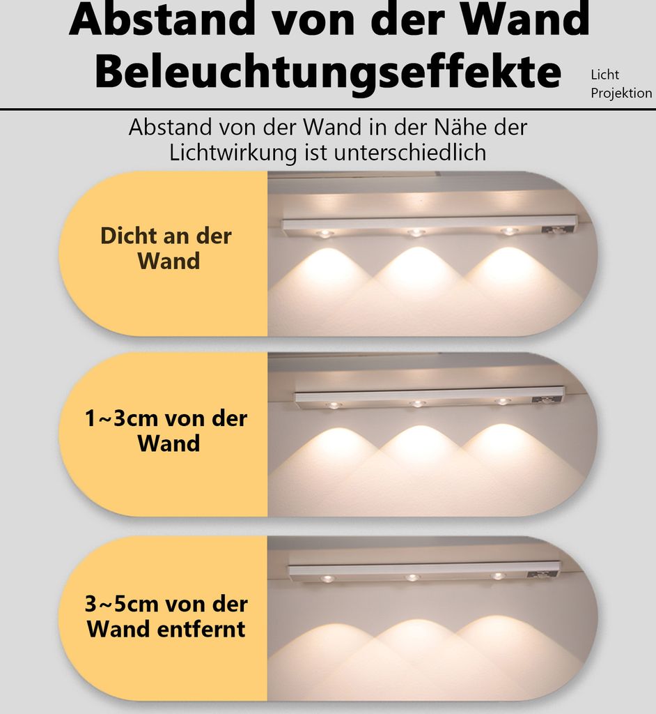 60CM Led Unterbauleuchte Lichtleiste Mit Bewegungsmelder Produktbild 6